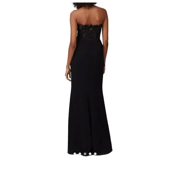 Badgley Mischka Sweetheart Lace Strapless Gown Size 6
